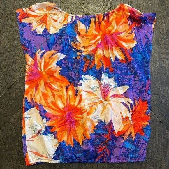 Ann Taylor Tropical Sleeveless Top Size XS - Picture 4 of 5